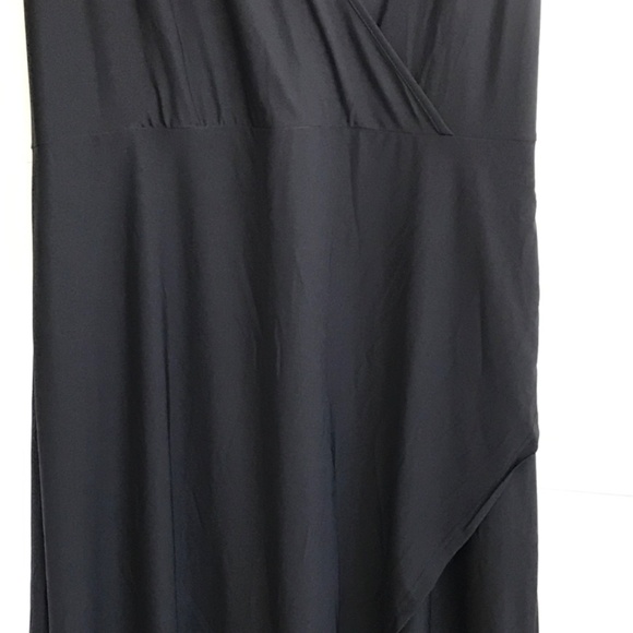 LILY By FIRMIANA Maxi Dress Black Sleeveless Hi Low Women’s Plus Size 24W 4X - Picture 3 of 16